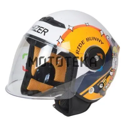 Шлем мото открытый HIZER (Хайзер) J511 №1 yellow/black (M)