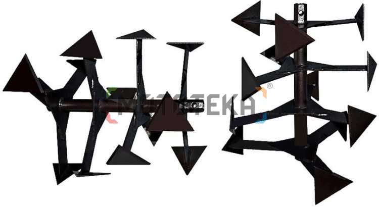 Фреза "Гусиные лапки" Huter (Хутер) МК - 7000,МК - 7500,МК - 8000 (шестигранник 23 мм) (комп. 2 шт.)