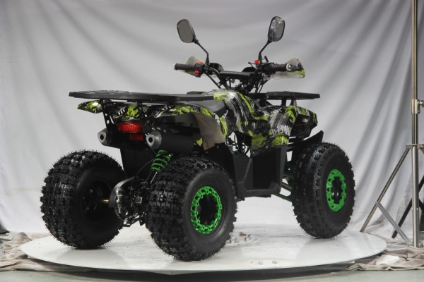 Квадроцикл детский Мотомир ATV BRAVO 125 аниме-зелёный (машинокомплект) | Мототека